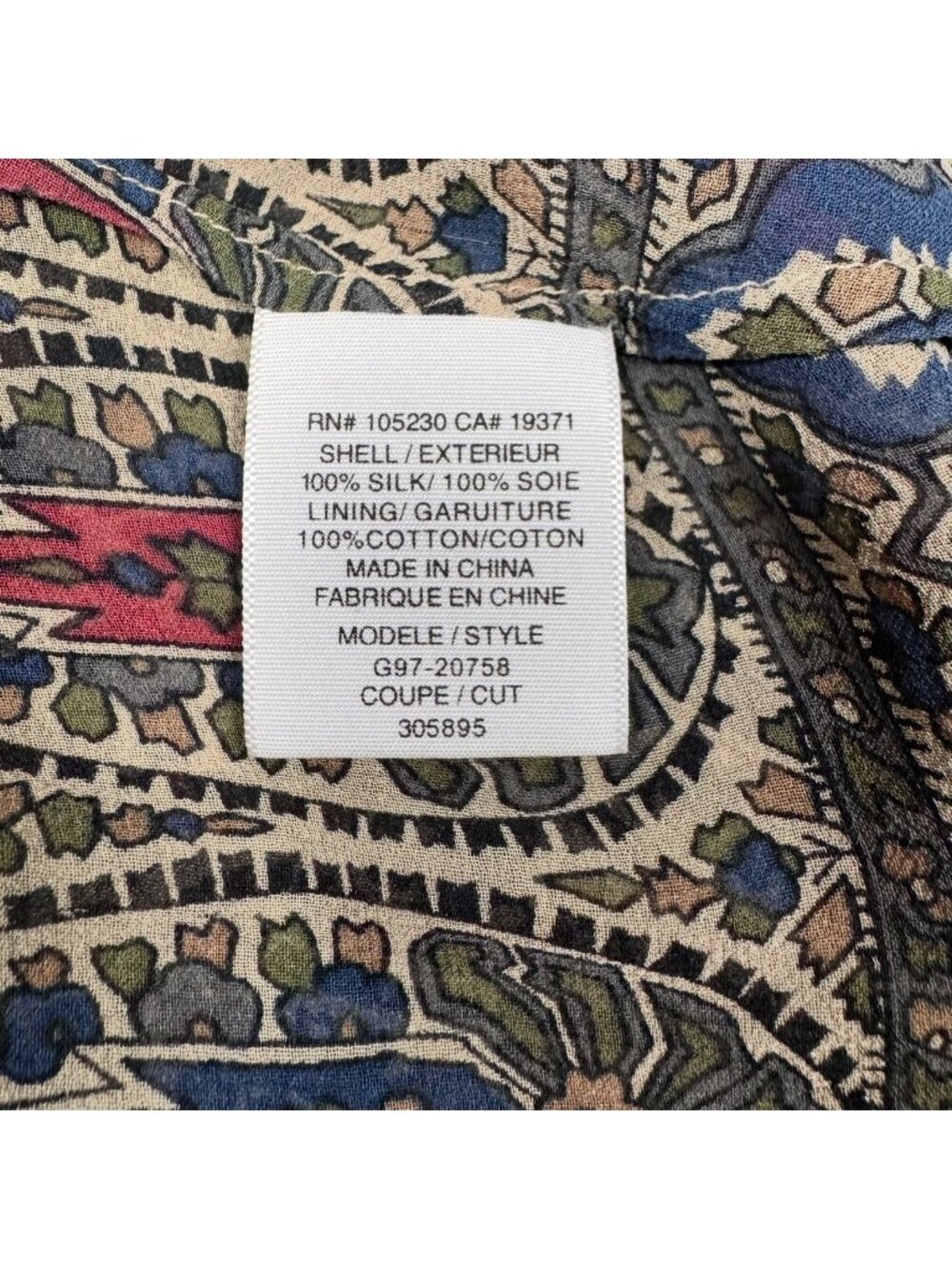 Joie Boho 100% Silk Embroidered Paisley Babydoll Top Sz XS Maximalist - Picture 10 of 14